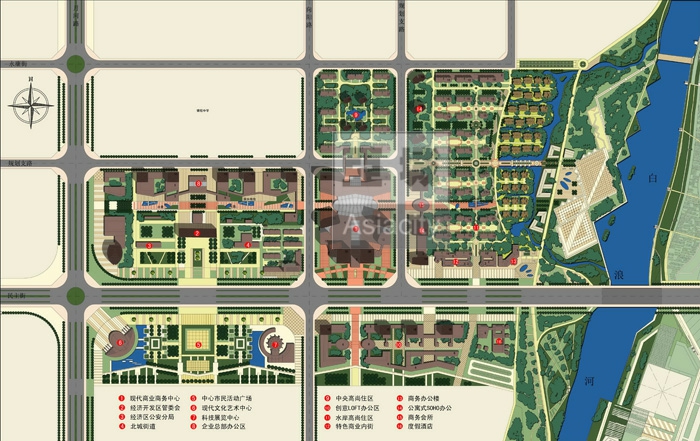 山东潍坊经济开发区中心商务区城市设计